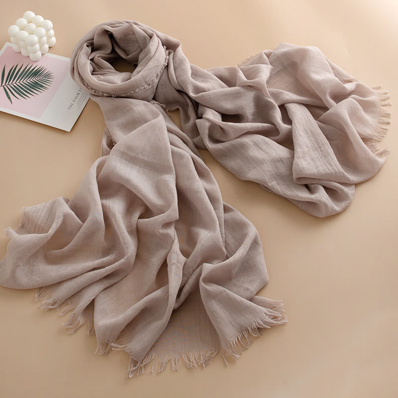 Women's Cloud-Soft Lightweight Breathable Multi-Color Versatile Fringed Scarf - Style #8 - image 7