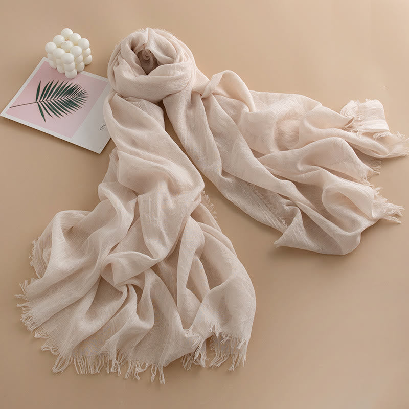 Women's Cloud-Soft Lightweight Breathable Multi-Color Versatile Fringed Scarf - Style #5 - image 4