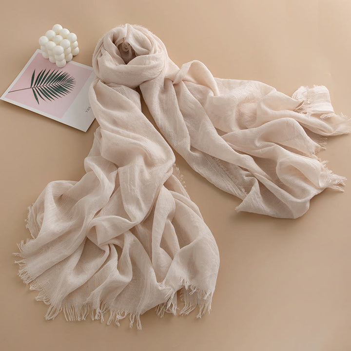 Women's Cloud-Soft Lightweight Breathable Multi-Color Versatile Fringed Scarf - Style #5 - image 4