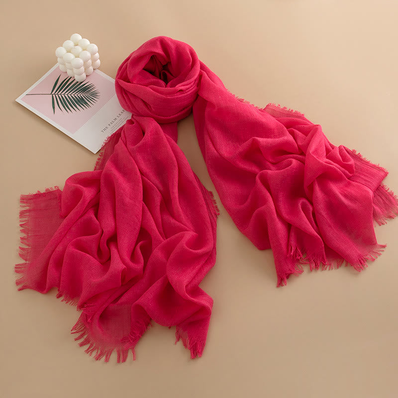 Women's Cloud-Soft Lightweight Breathable Multi-Color Versatile Fringed Scarf - Style #21 - image 20