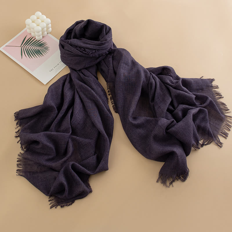 Women's Cloud-Soft Lightweight Breathable Multi-Color Versatile Fringed Scarf - Style #33 - image 32