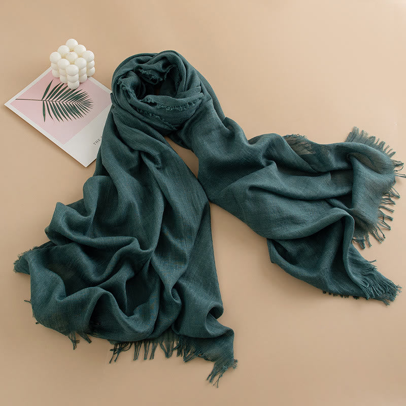 Women's Cloud-Soft Lightweight Breathable Multi-Color Versatile Fringed Scarf - Style #19 - image 18