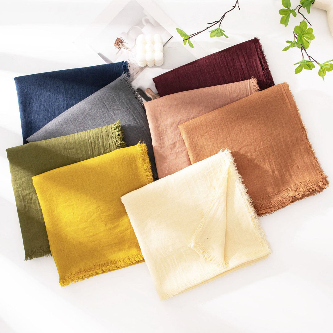 Women's Cloud-Soft Lightweight Breathable Multi-Color Versatile Fringed Scarf - image 35