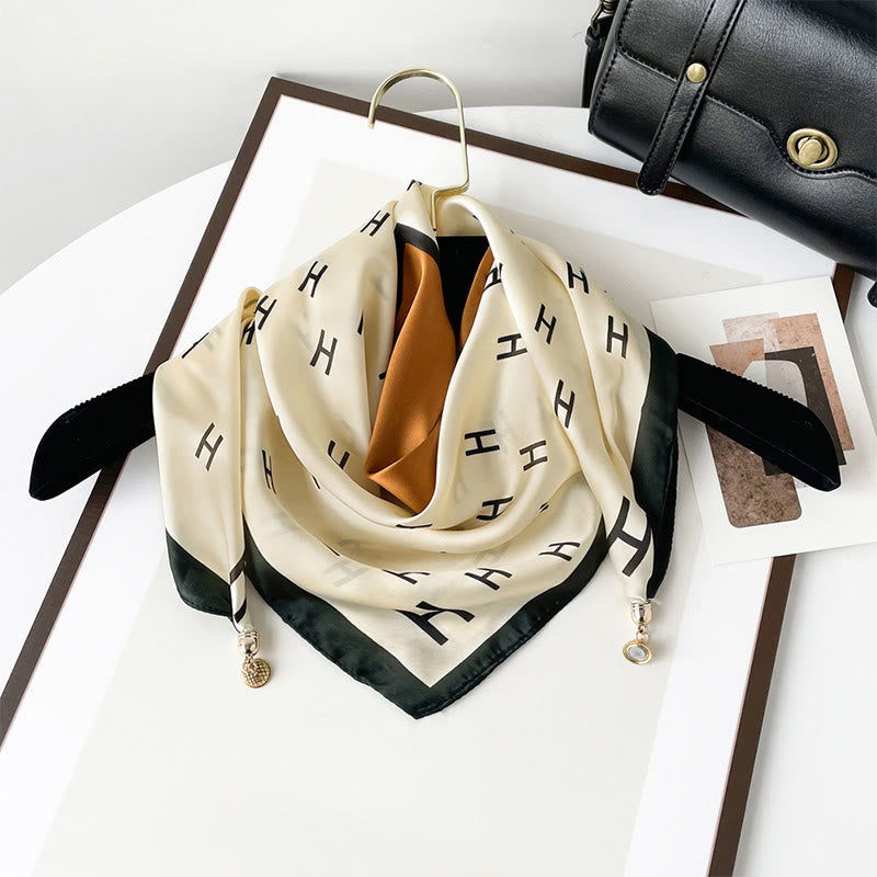 Women's Elegant Retro Art Print Lightweight Square Scarf - Style #16 - image 15