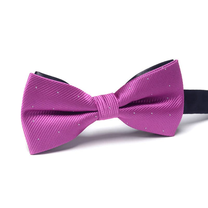 Men's Elegant Refined Sophisticated Stylish Dual-pattern Accented Formal Bow Tie - Style #2 - image 2