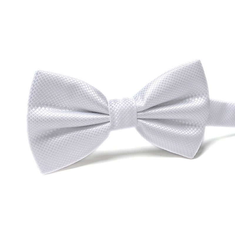 Men's Elegant Refined Sophisticated Stylish Dual-pattern Accented Formal Bow Tie - Style #33 - image 33