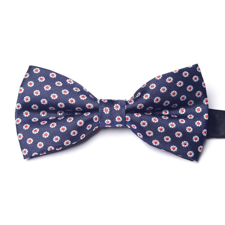 Men's Elegant Refined Sophisticated Stylish Dual-pattern Accented Formal Bow Tie - Style #8 - image 8