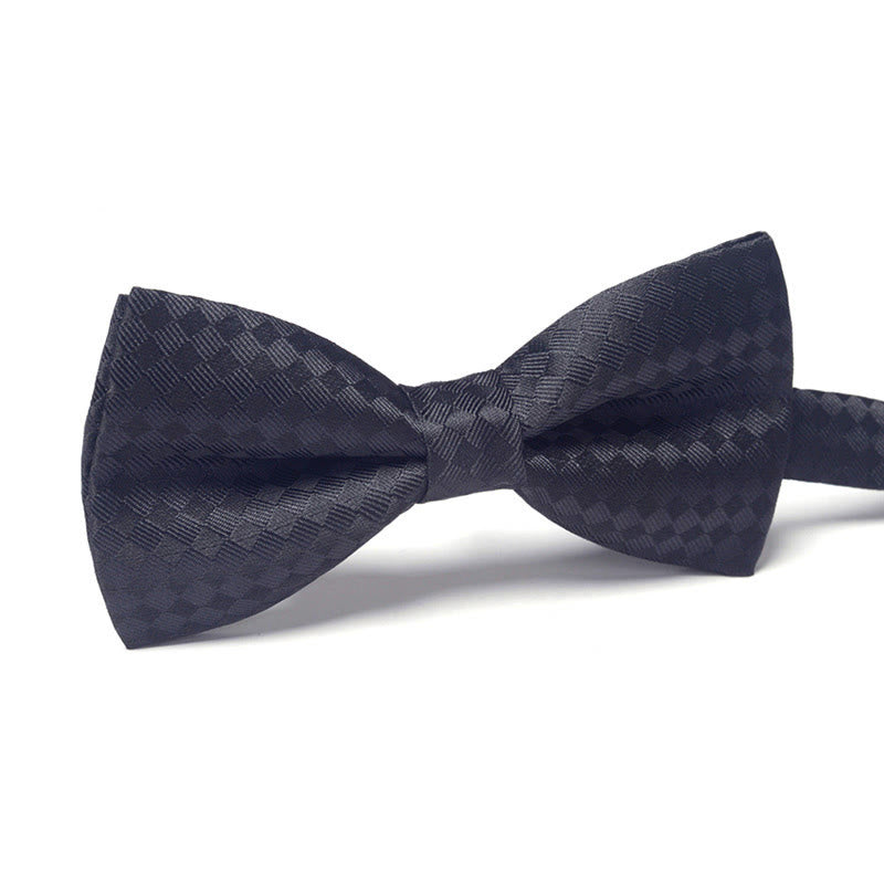 Men's Elegant Refined Sophisticated Stylish Dual-pattern Accented Formal Bow Tie - Style #19 - image 19
