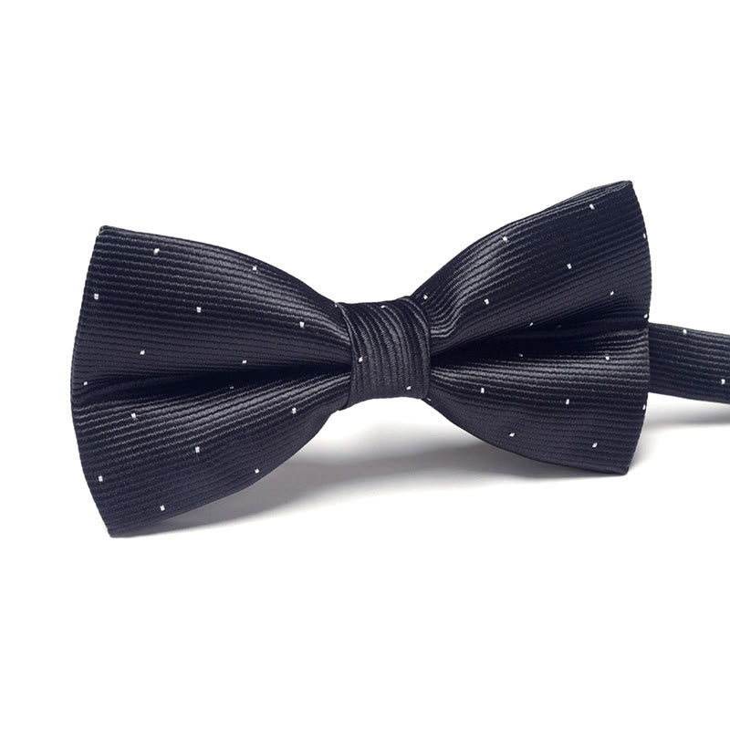 Men's Elegant Refined Sophisticated Stylish Dual-pattern Accented Formal Bow Tie - Style #20 - image 20