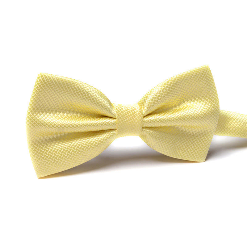 Men's Elegant Refined Sophisticated Stylish Dual-pattern Accented Formal Bow Tie - Style #32 - image 32