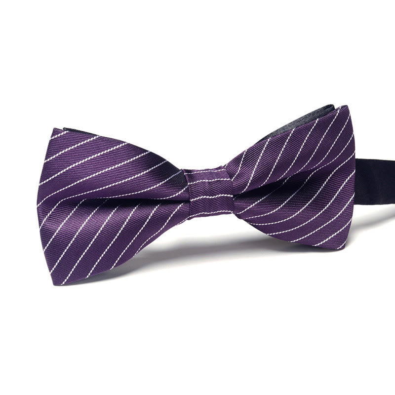 Men's Elegant Refined Sophisticated Stylish Dual-pattern Accented Formal Bow Tie - Style #1 - image 1