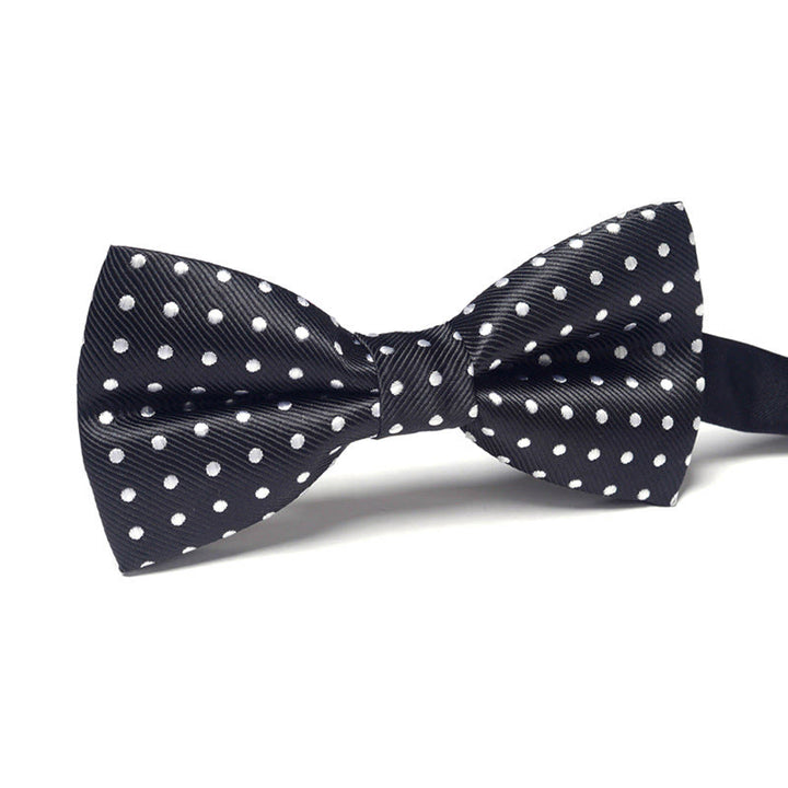 Men's Elegant Refined Sophisticated Stylish Dual-pattern Accented Formal Bow Tie - Style #18 - image 18