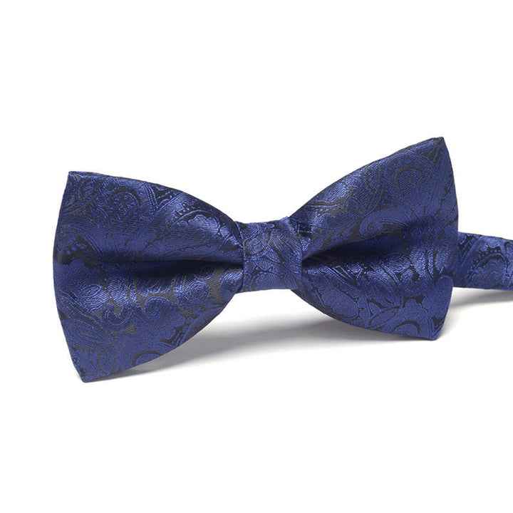 Men's Elegant Refined Sophisticated Stylish Dual-pattern Accented Formal Bow Tie - Style #11 - image 11