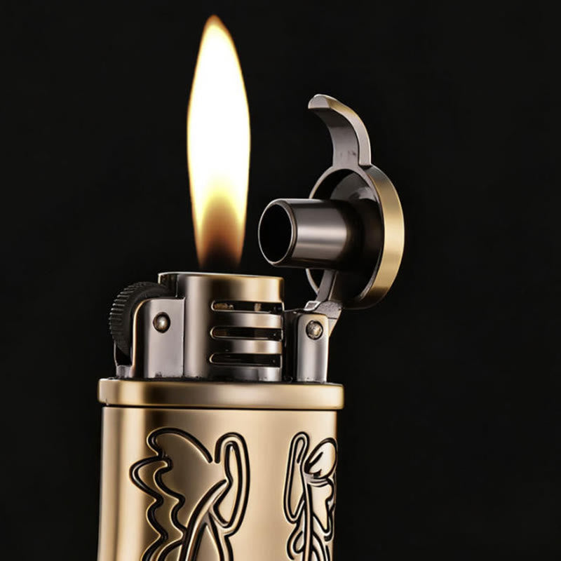 Bronze Cowboy Boot-Shaped Refillable Kerosene Lighter - image 1