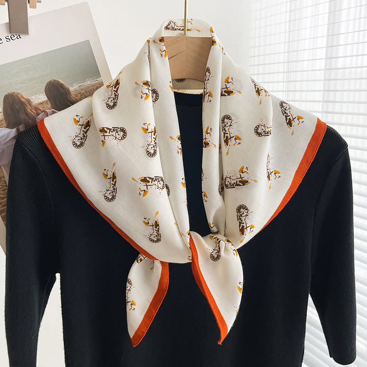 Women's Rich Printed Multi-Style Thin Square Scarf - Style #20 - image 19