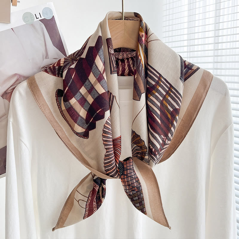 Women's Rich Printed Multi-Style Thin Square Scarf - Style #40 - image 39