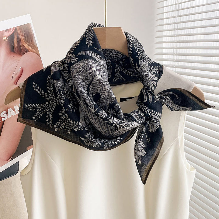 Women's Rich Printed Multi-Style Thin Square Scarf - Style #7 - image 6