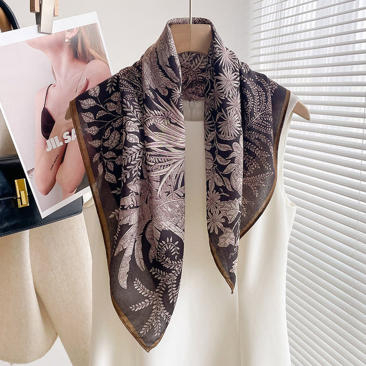 Women's Rich Printed Multi-Style Thin Square Scarf - Style #9 - image 8