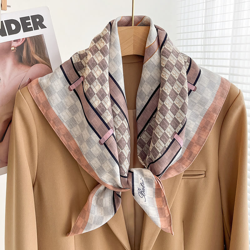 Women's Rich Printed Multi-Style Thin Square Scarf - Style #44 - image 43