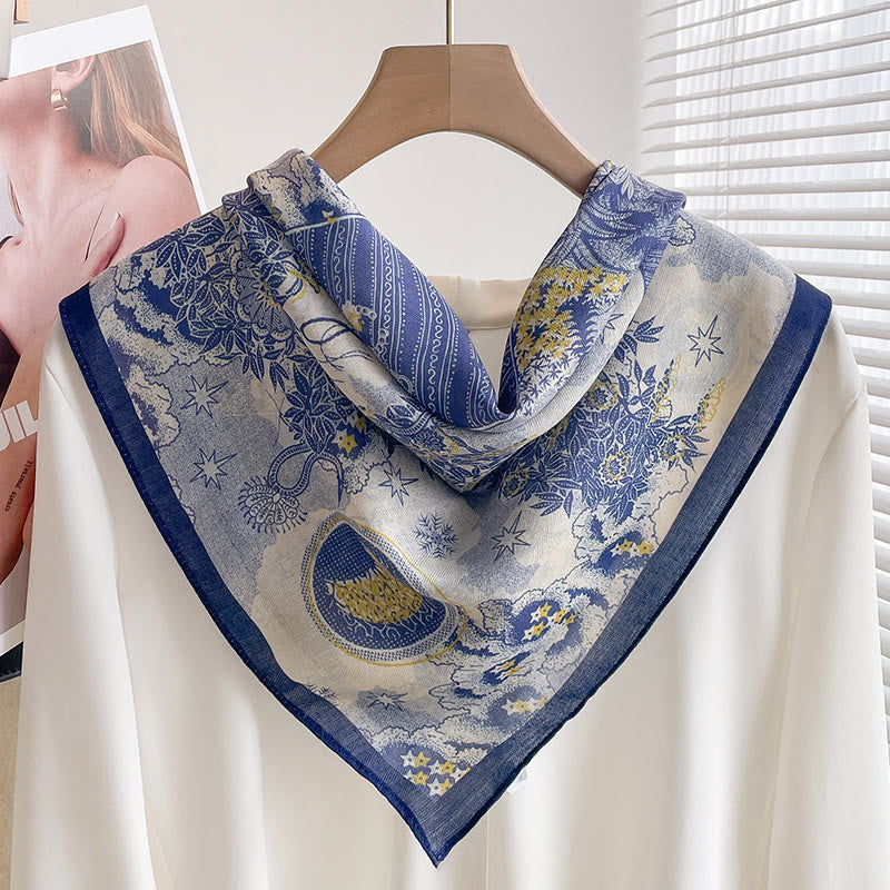 Women's Rich Printed Multi-Style Thin Square Scarf - Style #18 - image 17