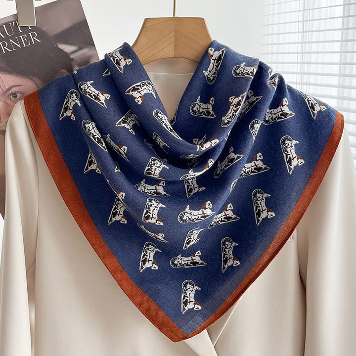 Women's Rich Printed Multi-Style Thin Square Scarf - Style #21 - image 20
