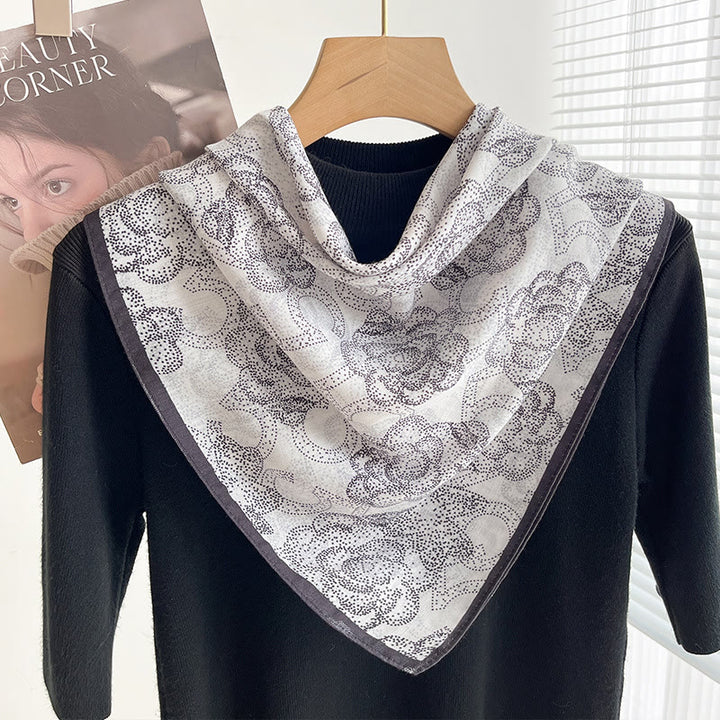 Women's Rich Printed Multi-Style Thin Square Scarf - Style #37 - image 36