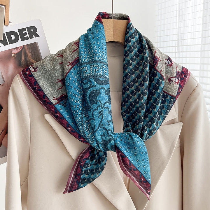 Women's Rich Printed Multi-Style Thin Square Scarf - Style #42 - image 41