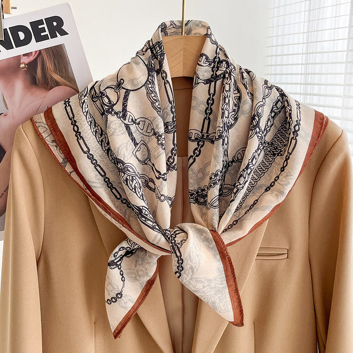 Women's Rich Printed Multi-Style Thin Square Scarf - Style #43 - image 42