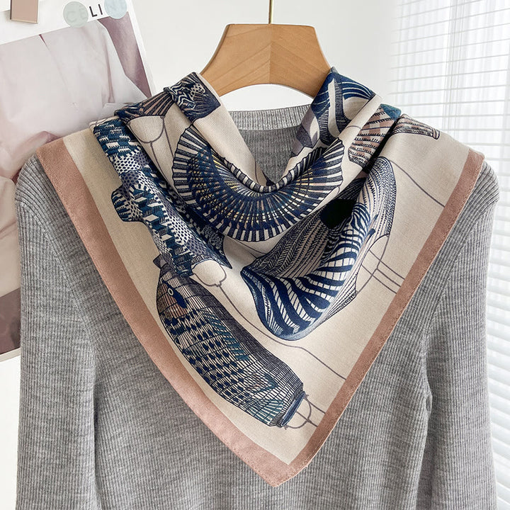 Women's Rich Printed Multi-Style Thin Square Scarf - Style #45 - image 44