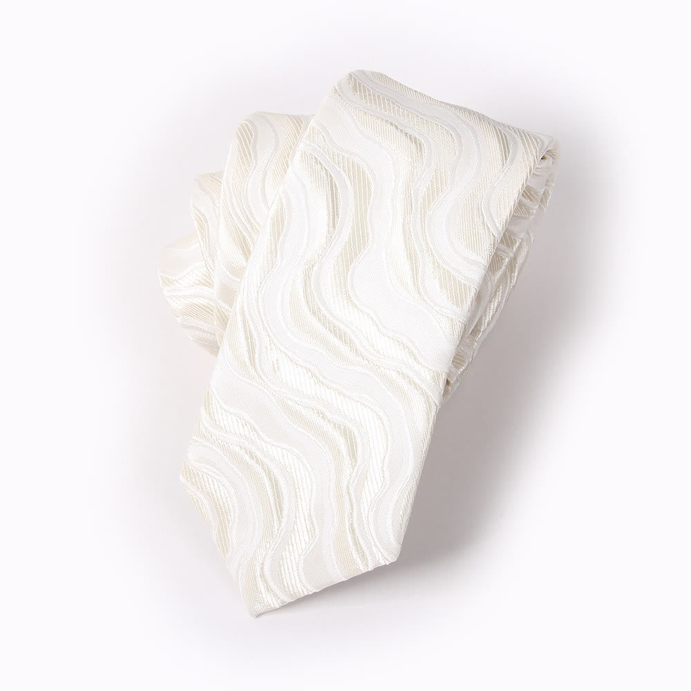 Men's Elegant Printed Formal Necktie Bow Tie Pocket Square - Necktie - Style #1 - image 4