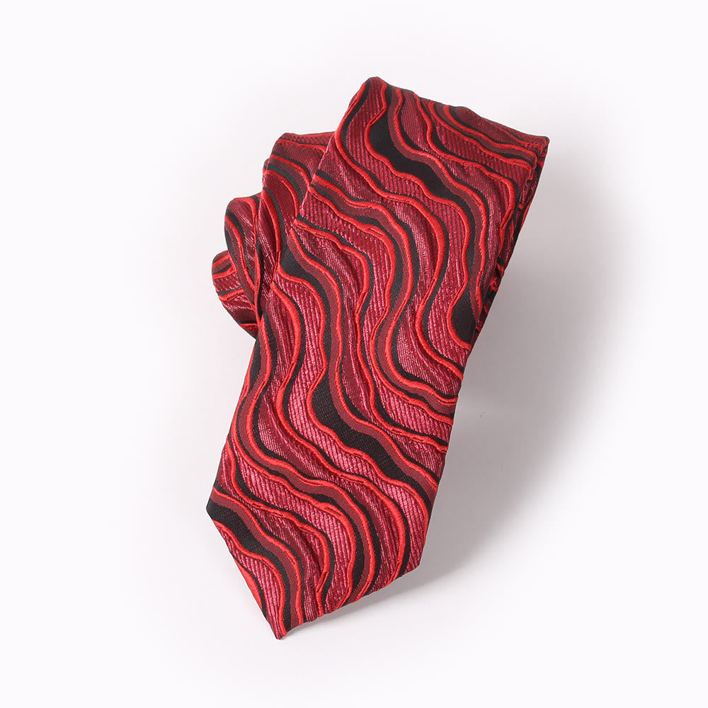 Men's Elegant Printed Formal Necktie Bow Tie Pocket Square - Necktie - Style #5 - image 8