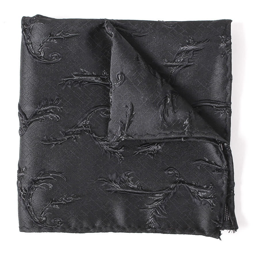 Men's Elegant Printed Formal Necktie Bow Tie Pocket Square - Pocket Square - Style #4 - image 16