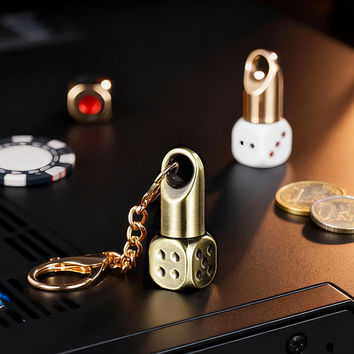 Classic Mini Dice Refillable Kerosene Lighter Keychain - image 5