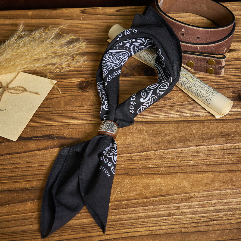 Hexagram Round Button Cashew Printed Pocket Square - image 14