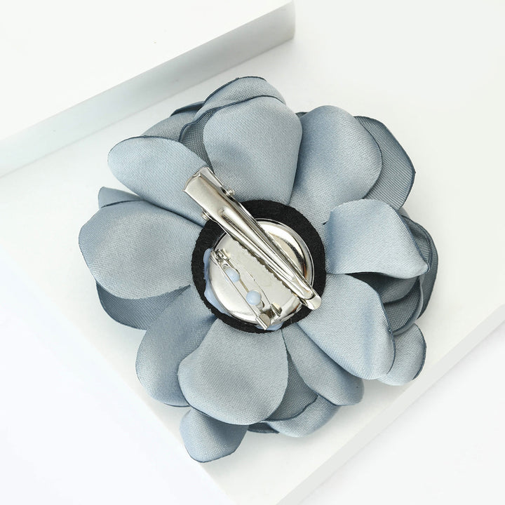 Lustrous Satin Elegant Rose Multi-color Brooch - image 5