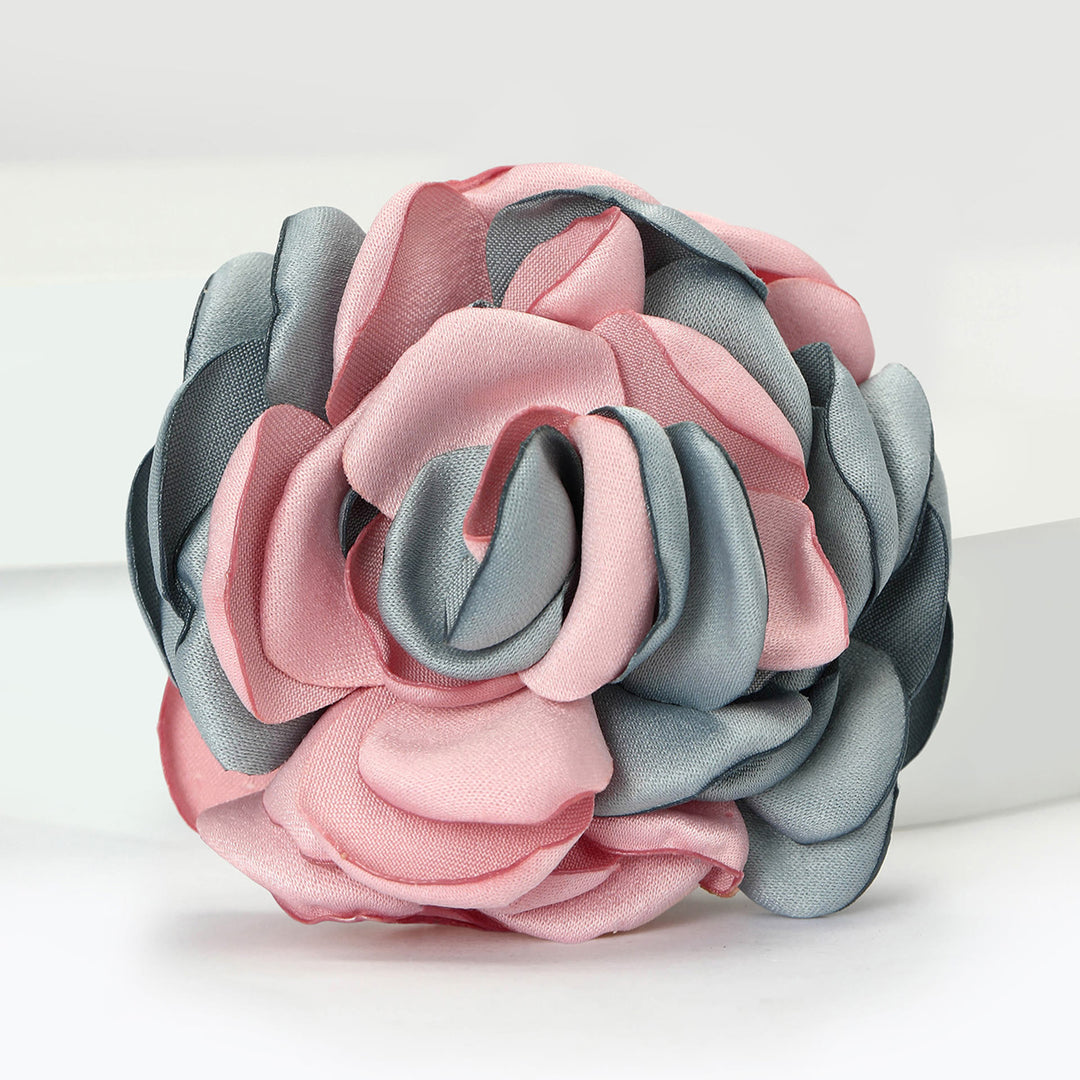 Lustrous Satin Elegant Rose Multi-color Brooch - Mixed colors - image 14