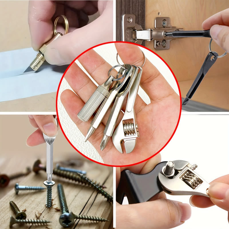 4-In-1 Pocket Mini Tool Knife Wrench Screwdriver Keychain - image 1