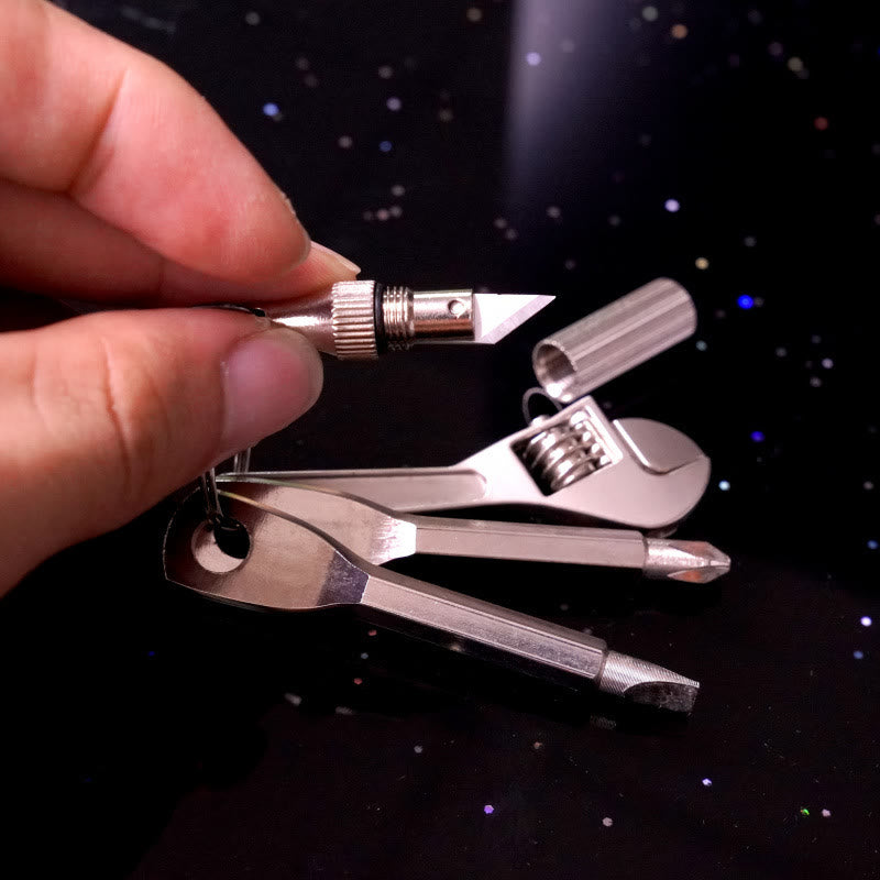 4-In-1 Pocket Mini Tool Knife Wrench Screwdriver Keychain - image 4