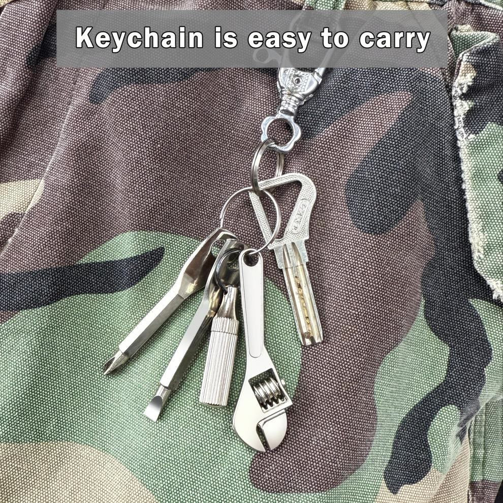 4-In-1 Pocket Mini Tool Knife Wrench Screwdriver Keychain - image 2