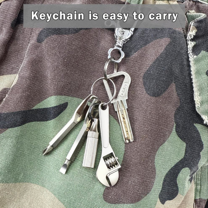 4-In-1 Pocket Mini Tool Knife Wrench Screwdriver Keychain - image 2