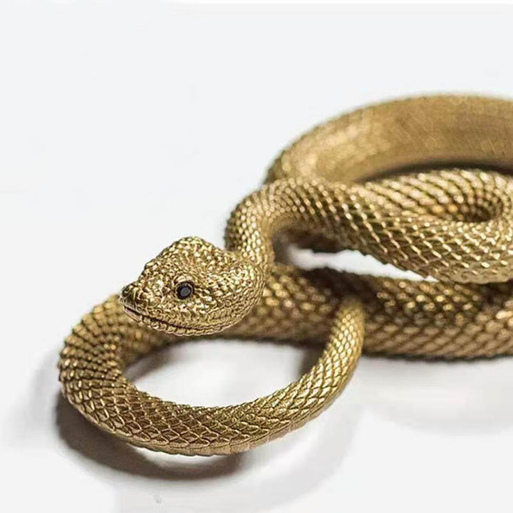 Goth Animal Novelty Brass Snake Hook Keychain - image 3