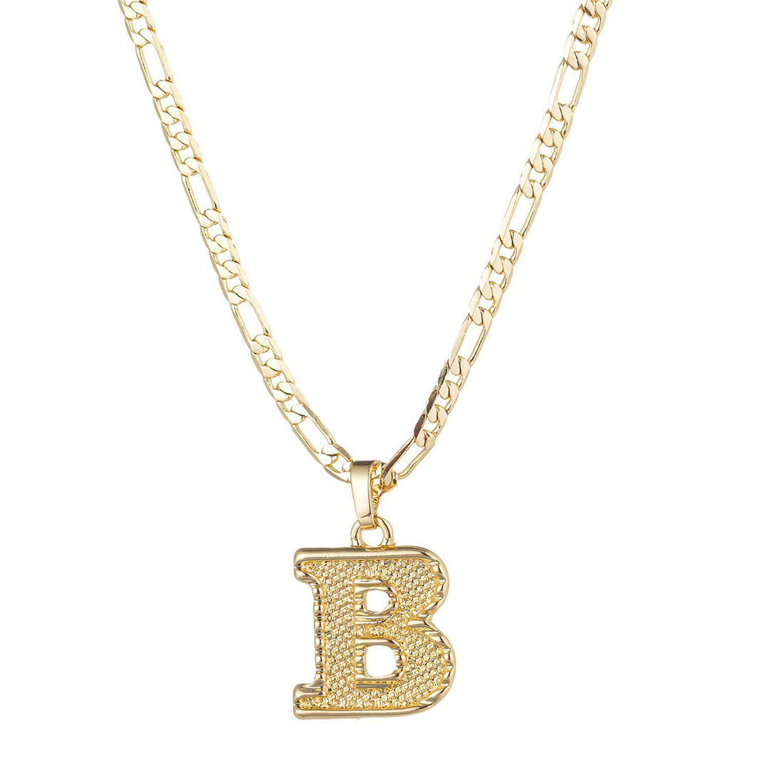 Simple & Noble Golden Letter Pendant Necklace - B - image 5