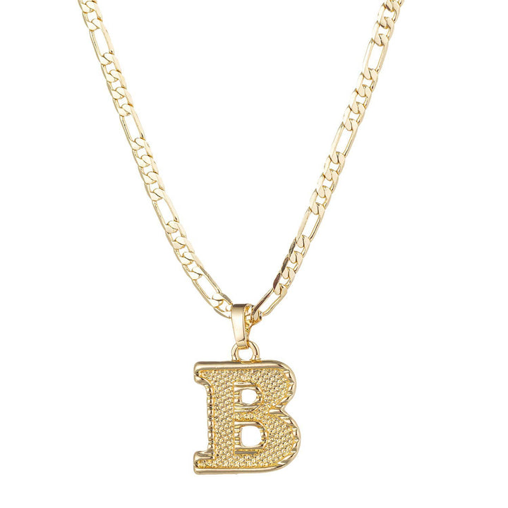 Simple & Noble Golden Letter Pendant Necklace - B - image 5