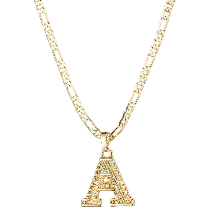 Simple & Noble Golden Letter Pendant Necklace - A - image 4