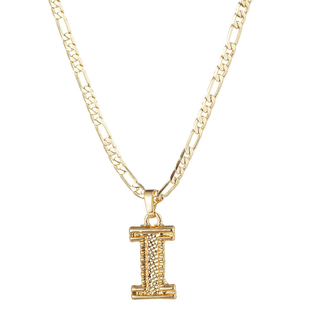 Simple & Noble Golden Letter Pendant Necklace - I - image 11