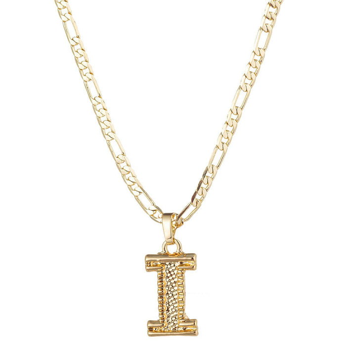 Simple & Noble Golden Letter Pendant Necklace - I - image 11