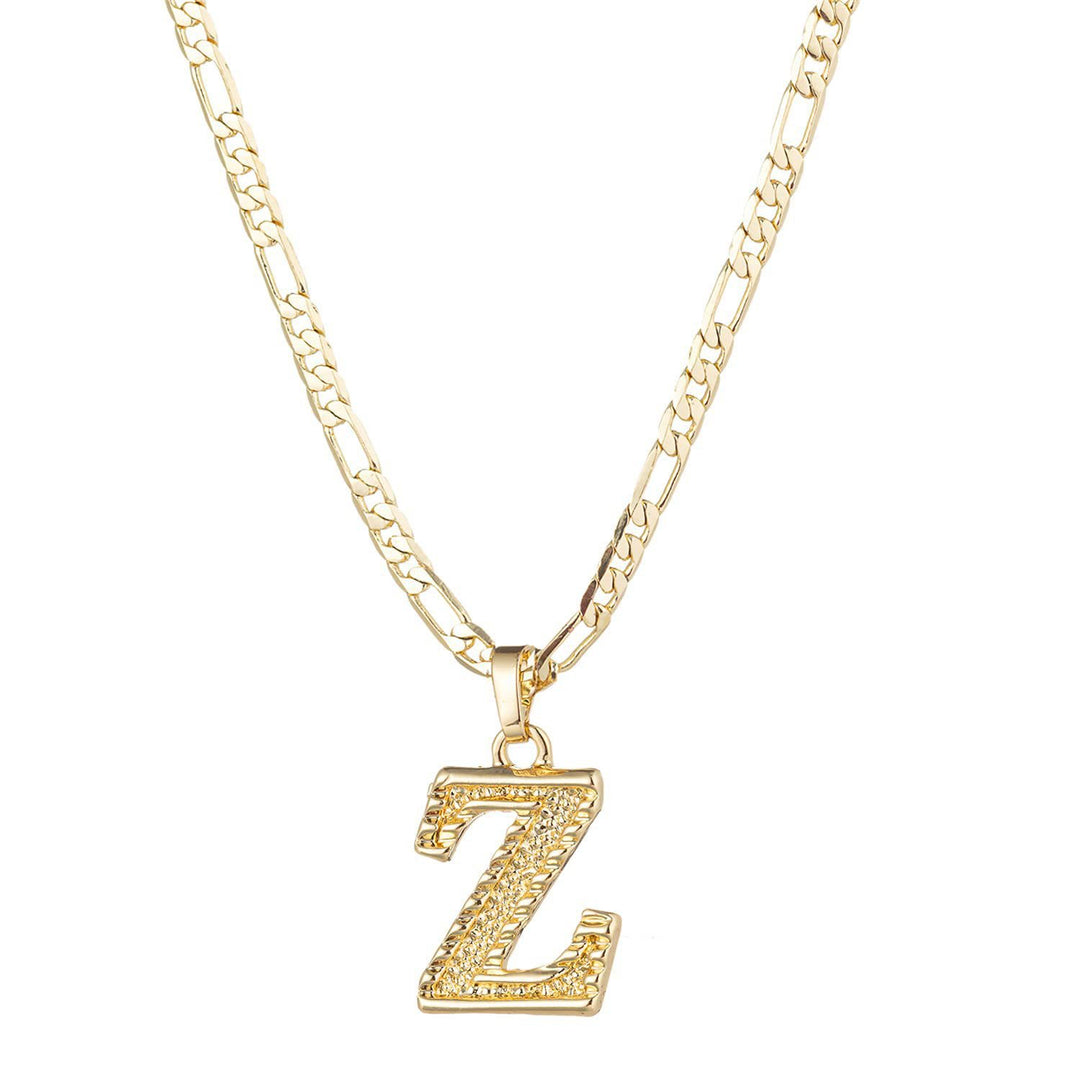 Simple & Noble Golden Letter Pendant Necklace - Z - image 27