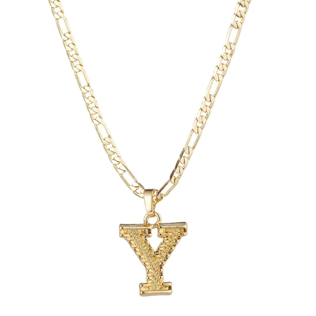 Simple & Noble Golden Letter Pendant Necklace - Y - image 26