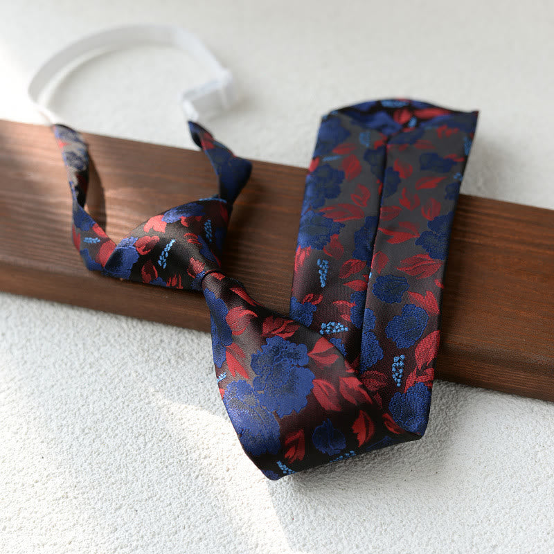 Men's Floral Printed Pre-tie Necktie For Suit - Style #12 - image 12