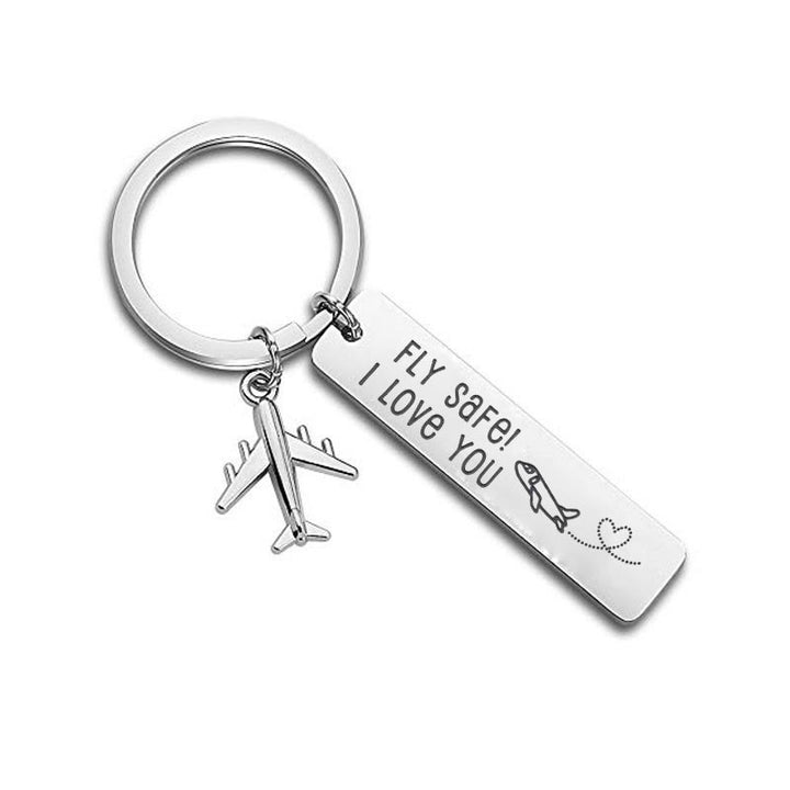 Custom Engraved Text Mini Airplane Personality Keychain - image 3